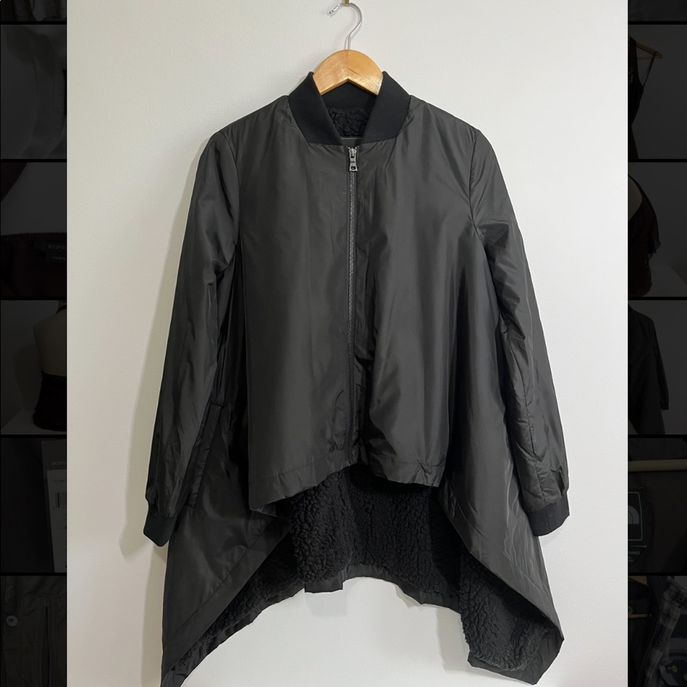 New! BCBGMaxAzria Draped Bomber Jacket